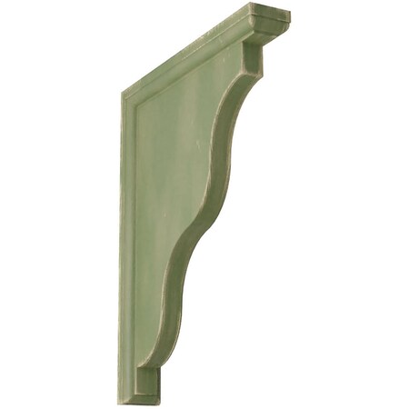 Ekena Millwork 1 1/2"W x 9"D x 11"H Hamilton Traditional Wood Vintage Decor Bracket, Restoration Green BKTWD01X09X11HAGR